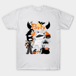 Cat Party Halloween T-Shirt